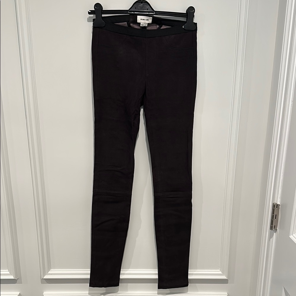 Stretch Leather Deep Burgundy Leggings